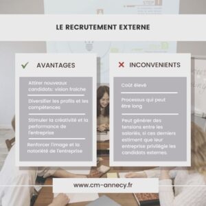 avantage inconvenient recrutement externe